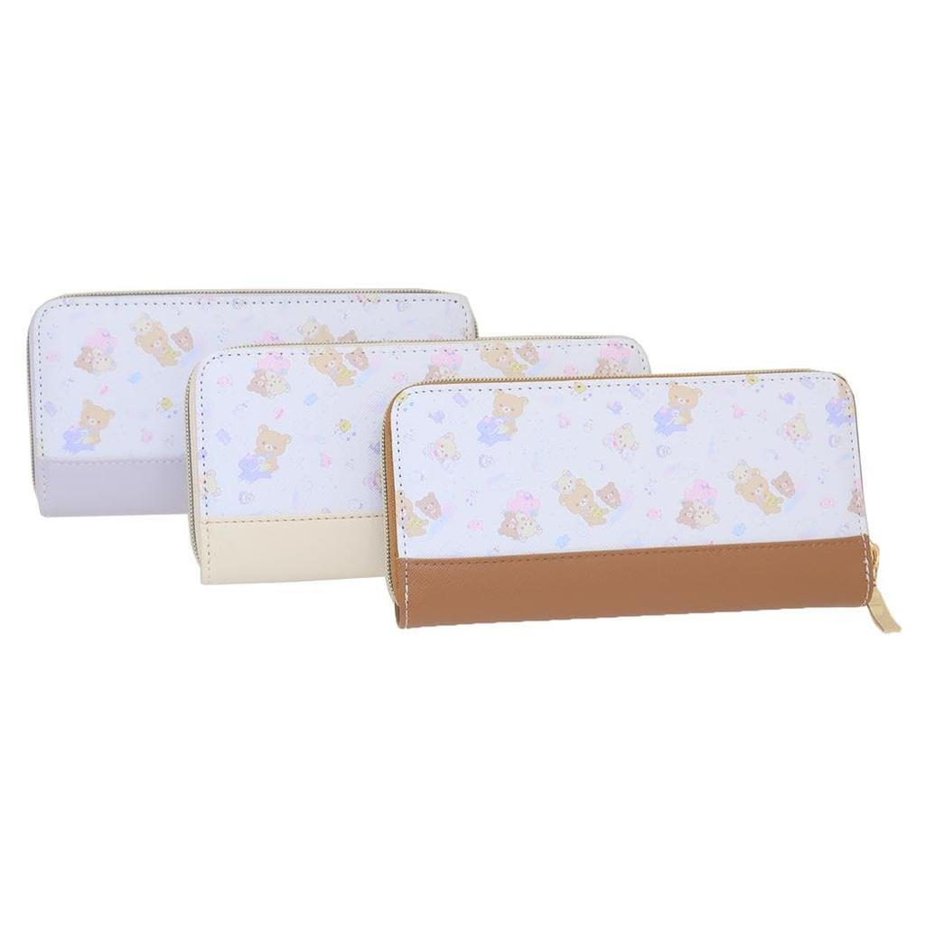 Sanrio Leopard Print Three-Leather Wallet with Rilakkuma Design