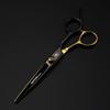 6.0 inch high screw electroplated black gold, hair scissors, hair scissors, flat scissors, bangs scissors, thin scissors 6H