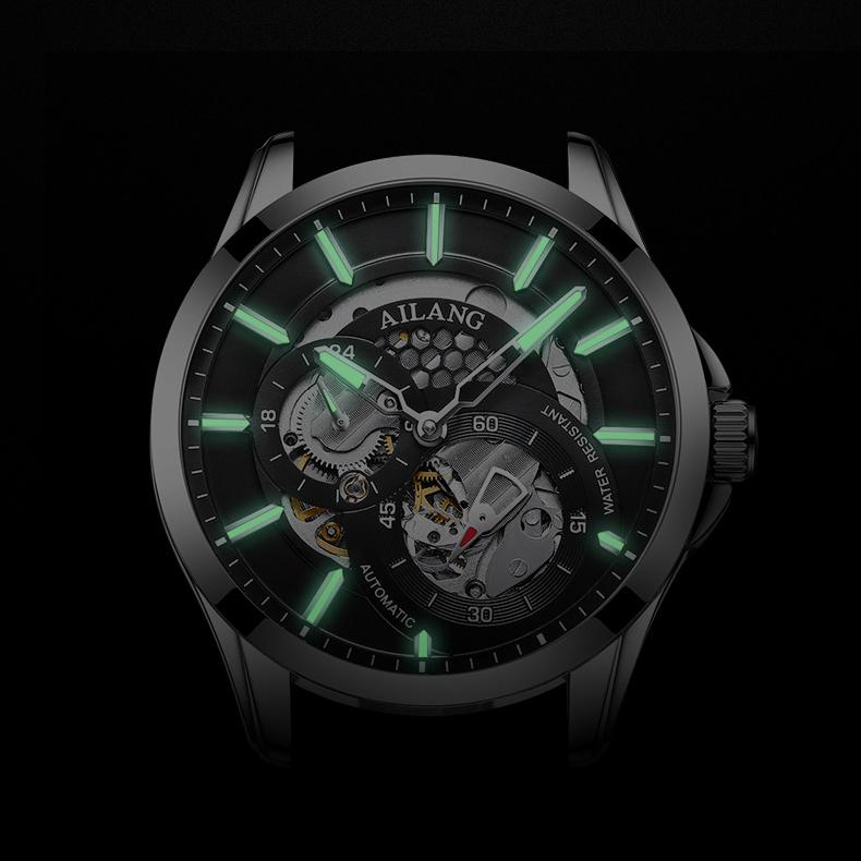 AILANG Hohle mechanische Uhr Herrenuhr Neue vollautomatische Trend-Herrenuhr