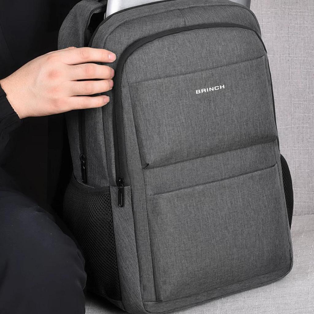 BRINCH Laptop Backpack 14-16 Inch Business Travel Commuter Compatible with Apple Huawei Dark Gray
