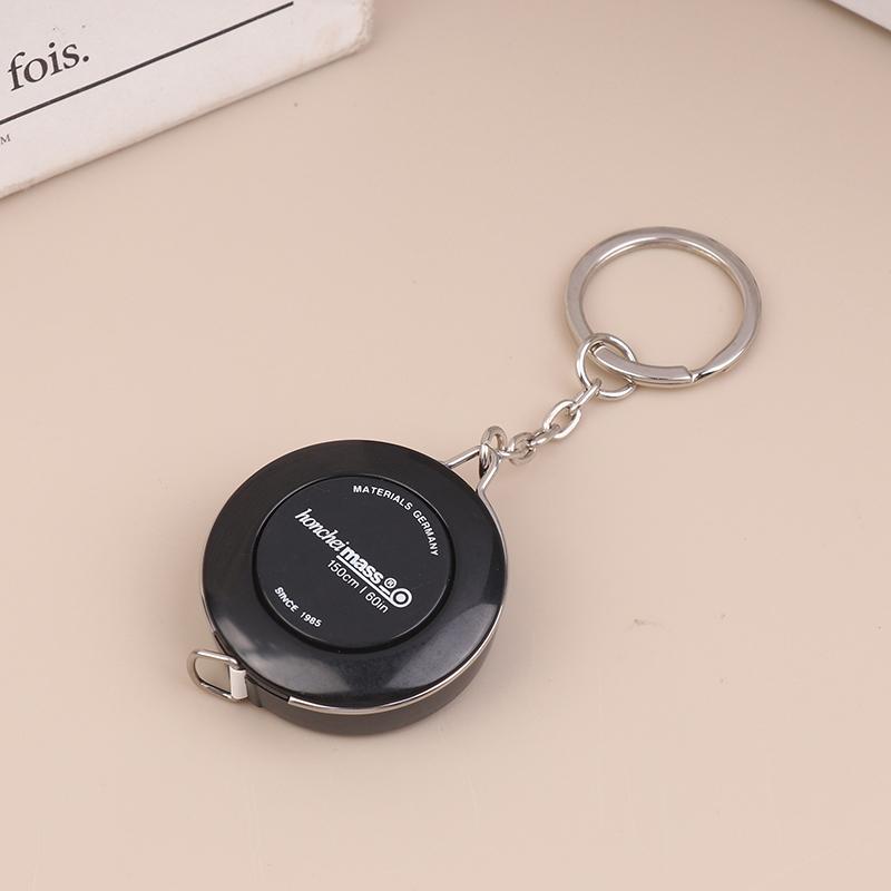 150/60Inch Keychain Tape Measure Portable Retractable Mini Abs Plastic Measure Ruler Centimeter Inch Roll Tape Measuring Tool чёрный