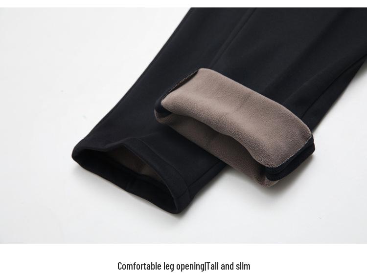 Plus-Fleece Women's Pants - Thick, Loose Straight-Leg for Petite and Middle-Aged Women, Perfect for Autumn and Winter Outdoors