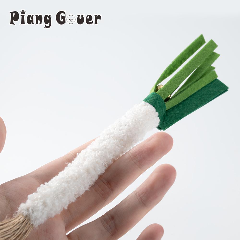 

Simulation Onion Scallion Cat Toys Rope Plush Chew Pet Toys Rod Cat Teasing Stick