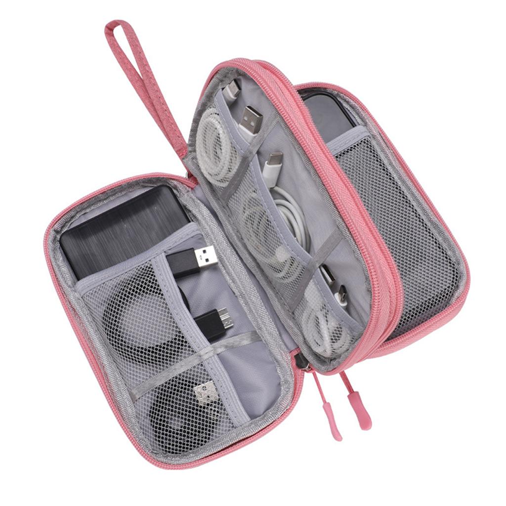 Data Cable Organizer Bag Travel Storage Pouch Multi Functional Electronic Accessories Case for Phone Charger USB Cables