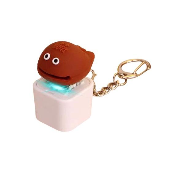 Cartoon Keyboard Fidget Keychain with Light Sound Stress Relief Portable Travel