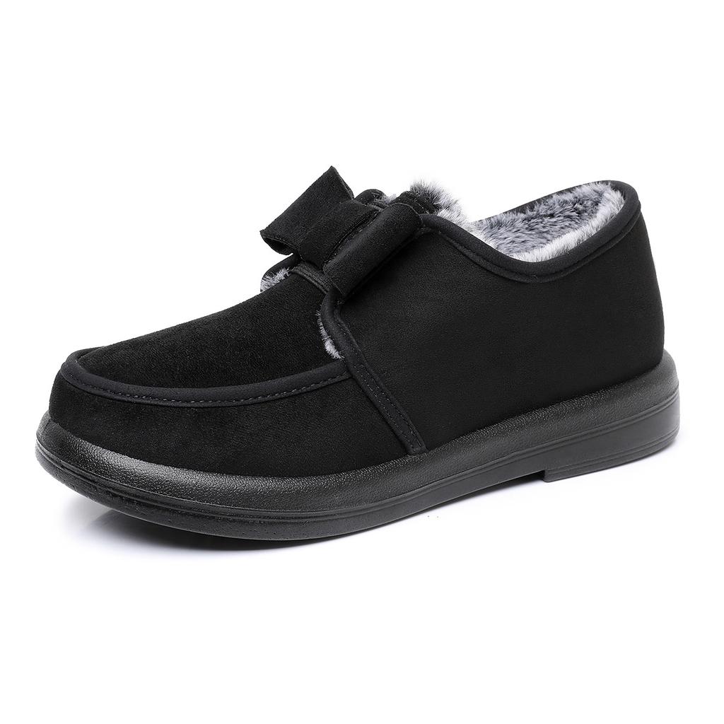 Women's Winter Thickened Fleece Lined Casual Snow Boots Comfortable Cotton Shoes Mom Shoes Warm Flat Cosy Footwear for Daily Use