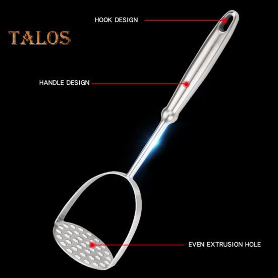 304 Stainless Steel Potato Masher Long Handle Food Grade Multifunctional Manual Carrot Vegetable Food Mashing Tool Kitchen Gadgets