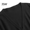 Single-breasted Women Sweater Coat Solid Color Buttons Long Sleeves Casual Autumn Cardigan Soft V Neck Jacket for Daily Wear