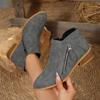 New Autumn/winter Women's Boots, Double Zipper, Plus Size Women's Ankle Boots