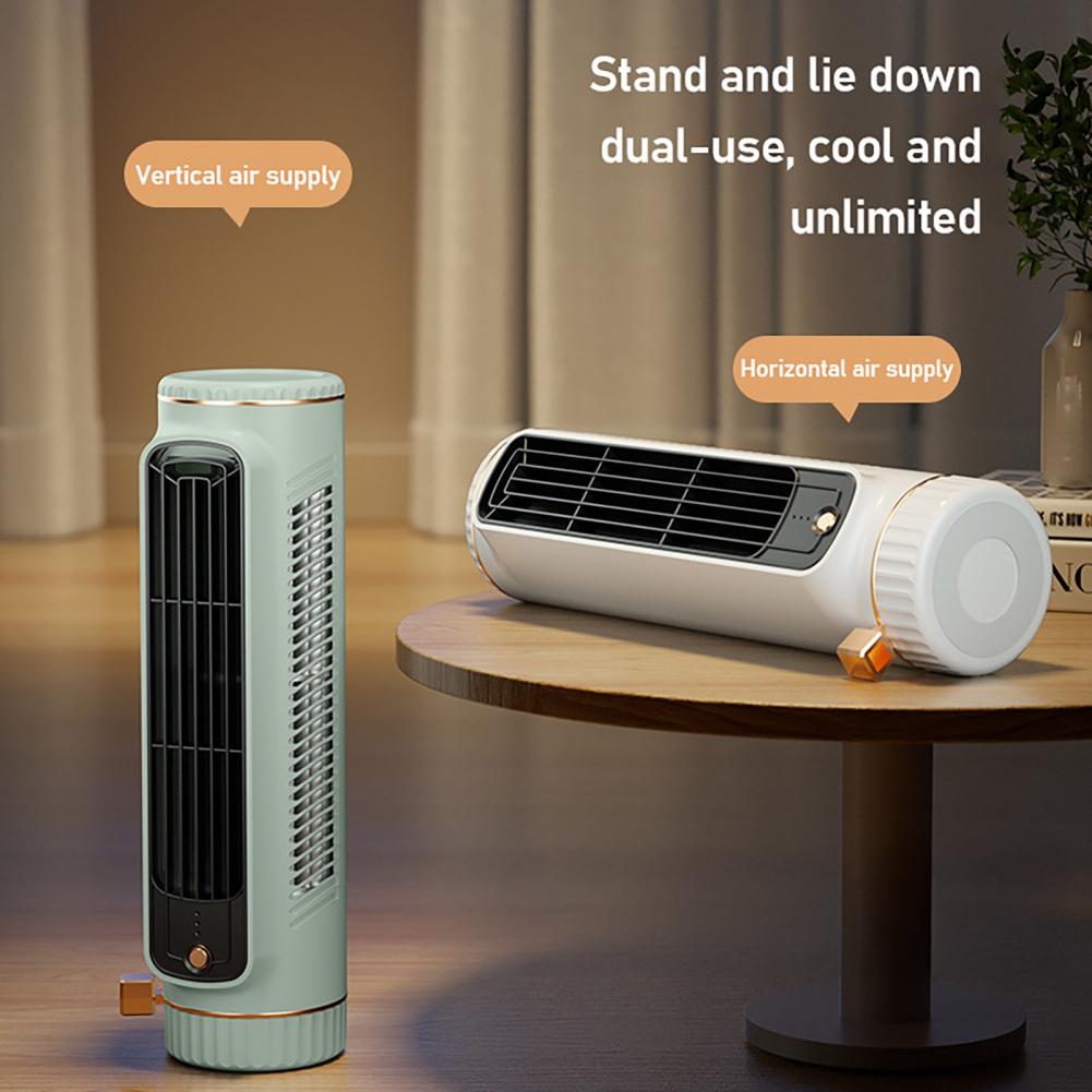 Quiet Tower Fan, Cordless Desktop Fan, Portable Air Conditioner, Adjustable 3 Speed Air Cooler, USB Rechargeable Personal Coolin