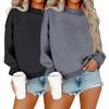 Women's Fashionable Casual Long-Sleeved Round-Neck Top Combo Sweatshirt