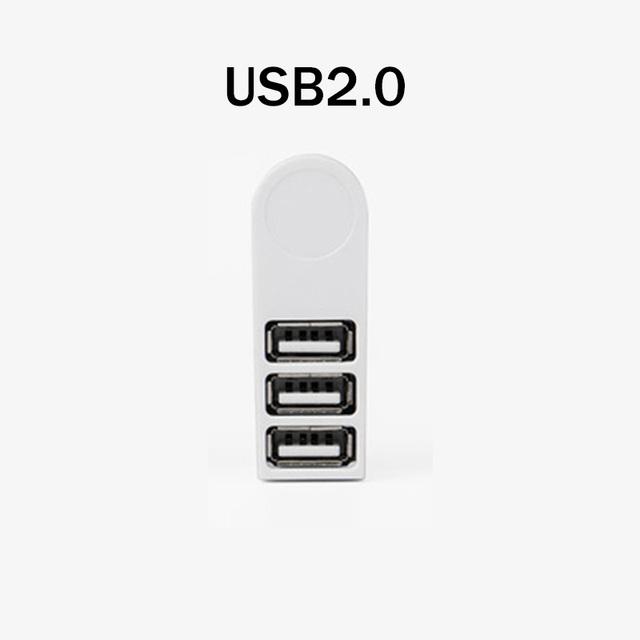 Rotate 270 Degrees Mini Portable USB Hub 3 Port USB3.0 USB2.0 Option Splitter USB Hub