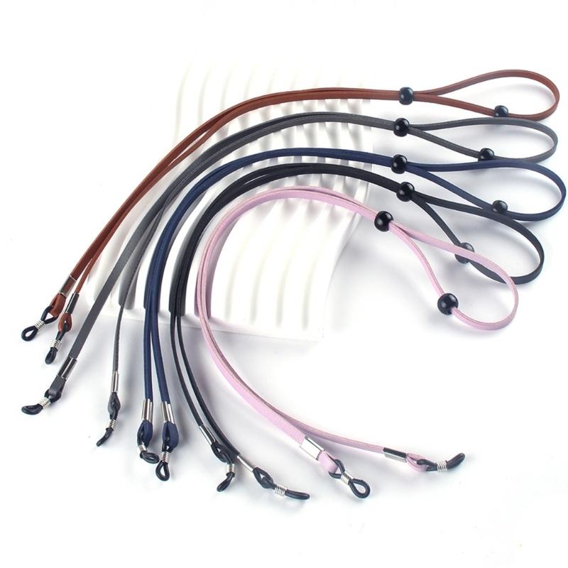 Glasses Holder Cord with Two Temple Sleeves and Sliding Length Adjusters, Adjustable Neck Cord for Keeping Eyeglasses Nearby