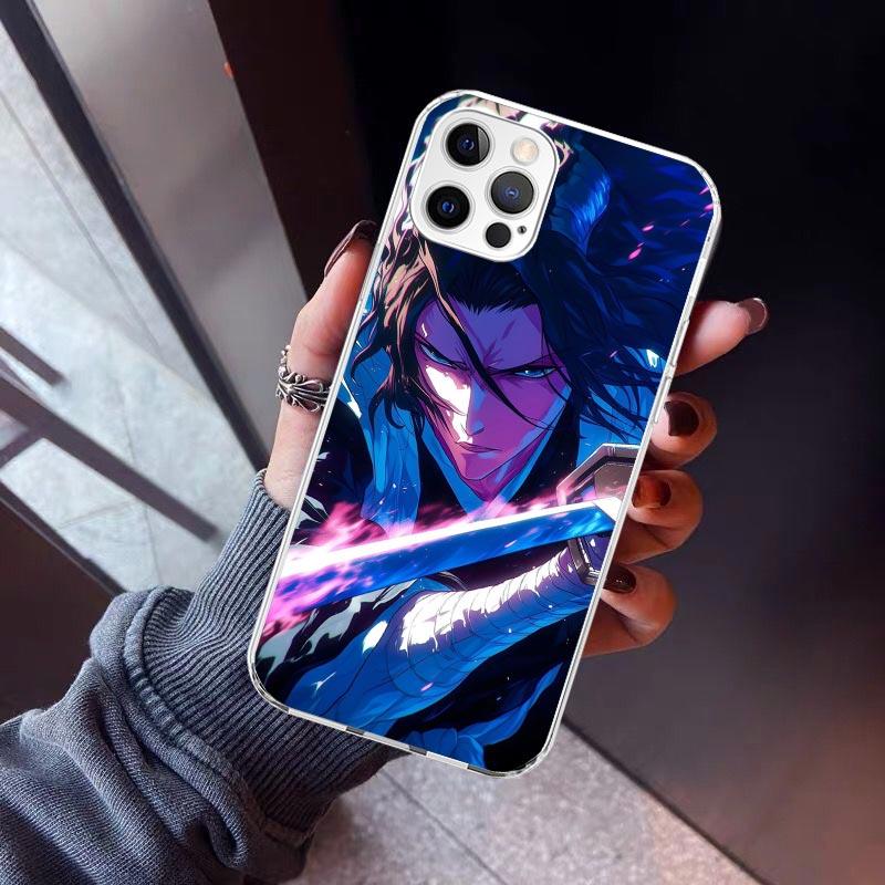 Bleach Kuchiki Byakuya Phone Case For iPhone 17 Air 11 13 Mini 14 15 Plus 16 12 Pro Max 16E SE 7 8 Pattern Soft TPU Back Cover