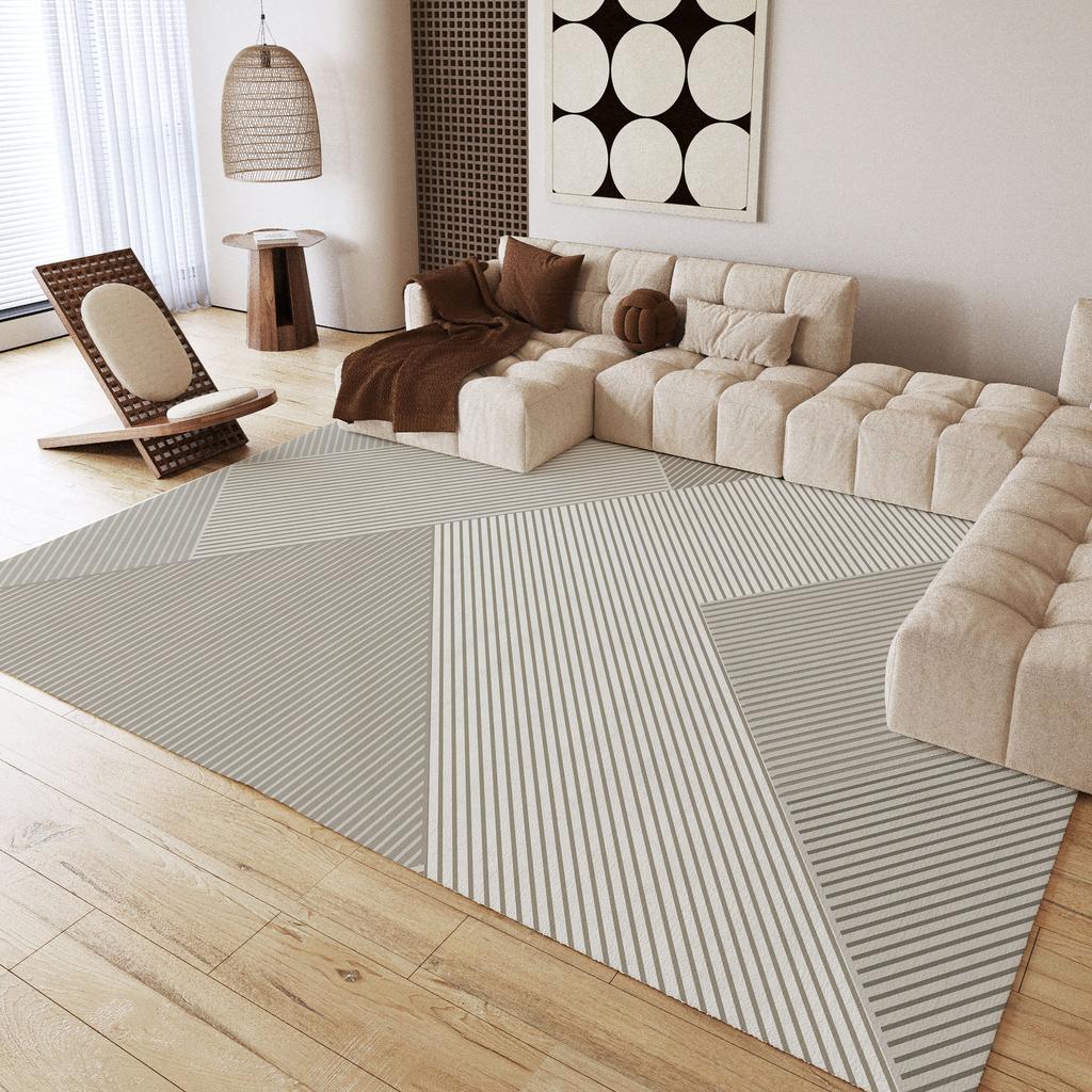 Modern Minimalist Living Room Rug Luxury Sofa & Coffee Table Throw Room Decor Easy-Care Home Bedroom Floor Mat