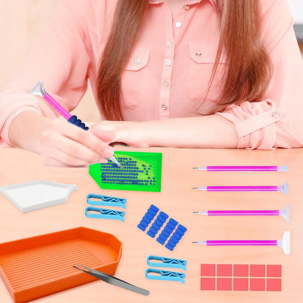 5D DIY Diamond Painting Accessories and Tools, Diamond Art Painting Kit, Adult Beginner Diamond Painting Starter Kit