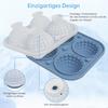 Silicone Ice Cube Tra 4-Compartment Ice Cube Tray with Lid Foldable Leak-Proof Ice Cube Tray with Funnel BPA-Free Ice Cube Tray