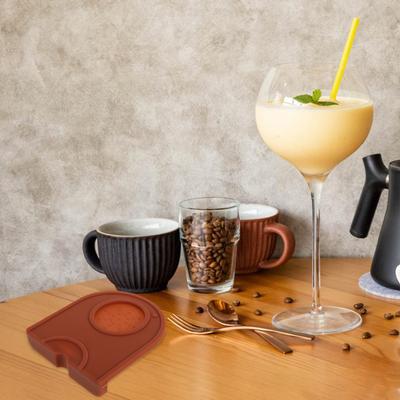 Heat Resistant Silicone Coffee Tamping Mat Non Slip Pressing Pad Kitchen Countertop Espresso Machine Accessories