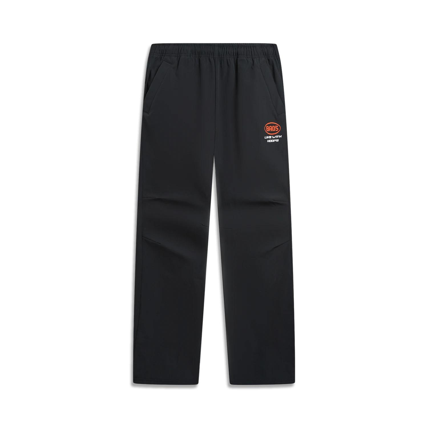 Li Ning Badfive Средняя талия Свободные Буквы Простые Модные Спортивные Длинные Брюки Мужские штаны AYKV687-1 L