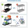 New Two-level Pull-down Sink Shelving Sliding Cabinet Basket Shelving Storage Shelf Hanging Cup Bathroom Kitchen Shelving