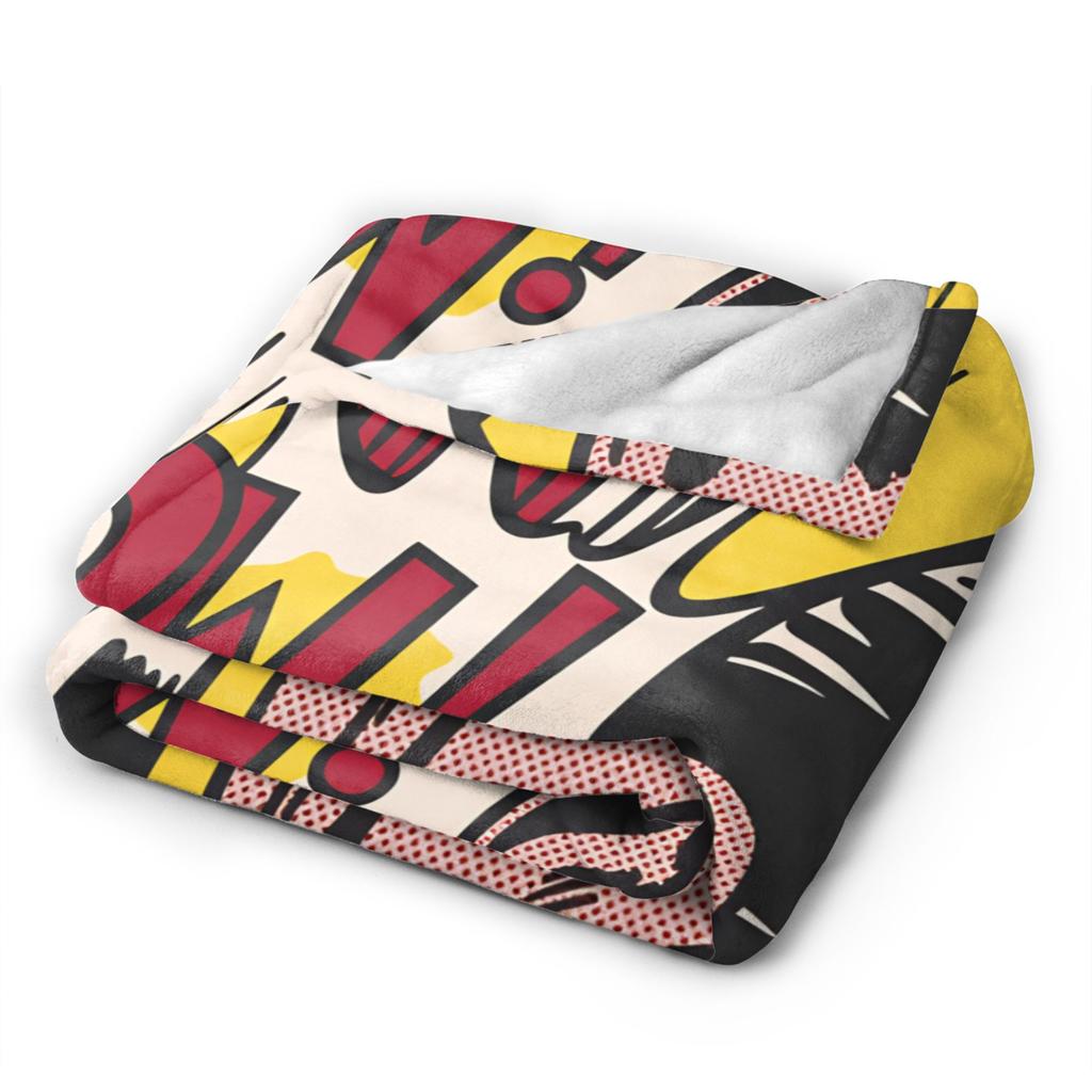 Roy Lichtenstein Pop Art Blanket Camping Flannel Bedding Throws For Couch Chair Sofa Bed Soft Warm Design Quality Bedspread