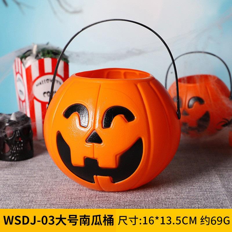Halloween Pumpkin Bucket Candy Bucket Pumpkins Basket Snack Candy Tote Party Trick or Treat Props Halloweens Decoration Supplies
