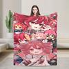 Pearto Poteto Anime Kasane Teto Virtual Singer Blanket Warm Soft Plush Bedding Throws For Home Decor Flannel Bedspread Bed Cover