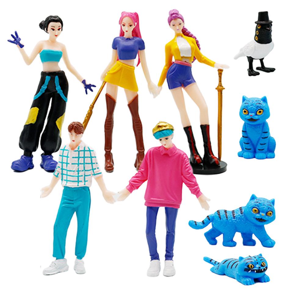 5pcs/Set Action Figure 9pcs/Set Toy Derpys Tiger Rumi Mira Zoey Sussy Figurine Doll For Fans Gift