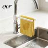 Space Saving Sink Organizer Kitchen Faucet Rag Holder, Double Rod Hanger, Durable PLA Mounted Drying Rack Adjustable Snap On for Towels And