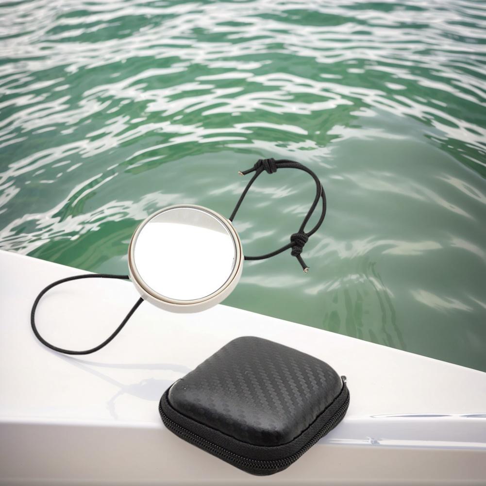Marine Rearview Mirror with Lanyard Diving Rearview Mirror Dive Observe Mirror Round Rearview Mirror Underwater Equipment