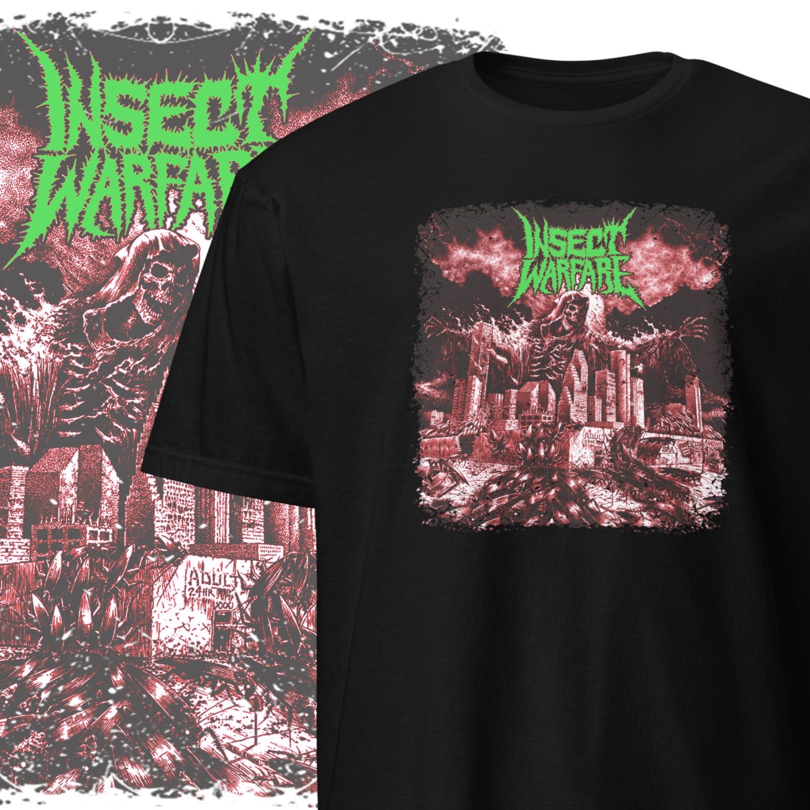 Insect Warfare T shirt Grindcore Clothing Unisex Metalhead Streetwear M