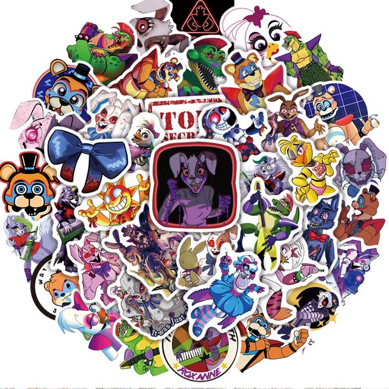 Nights Five 50pcs At Freddys Fnaf Security Breach Horror Games Decor Stickers
