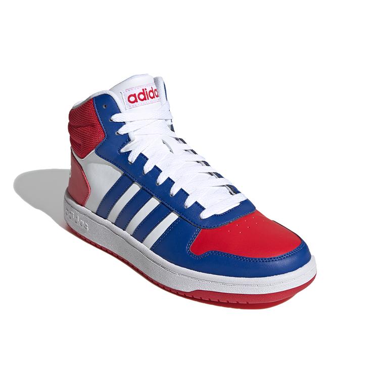 Adidas Hoops 2.0 Mid 'White Blue Red' (Unisex) Skateboard Shoes FY8472