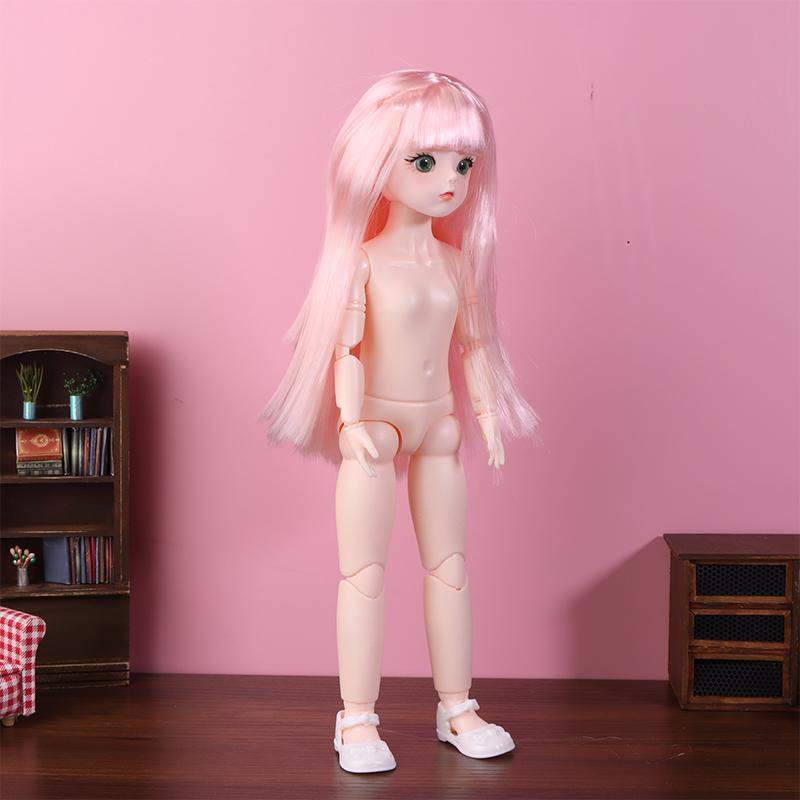 Bjd Doll Nude Haploid Multiple Removable Joints 30Cm 1/6 3D Grey Green Purple Blue Attractive Eyes Doll Girls Birthday Gift Toy