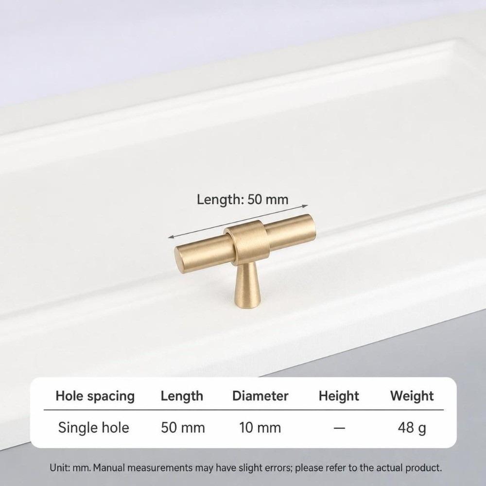 Satin Brass Drawer Pulls T Shape Furniture Handles Modern Pull Handles Kitchen Cabinet Wardrobe