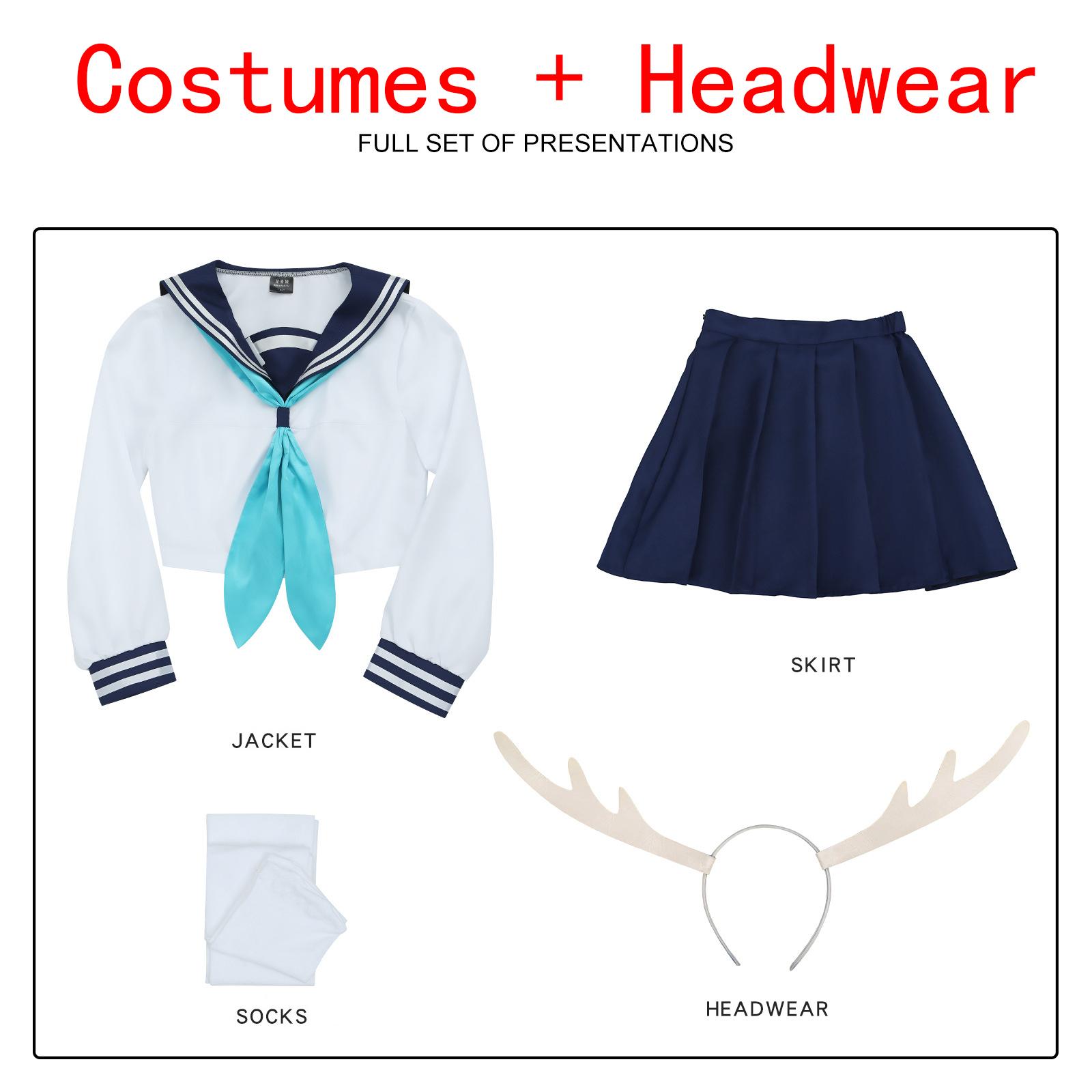 

Косплей Костюм Шиканоко Ноко Коси Торако Косплей Шиканоко Ноконоко Кошитантан Аниме Школьная форма JK Юбка Розовая сетка XS бежевый/белый