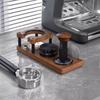 Multi-Functional Solid Wood Coffee Tamper & Distributor Base with Handle Holder