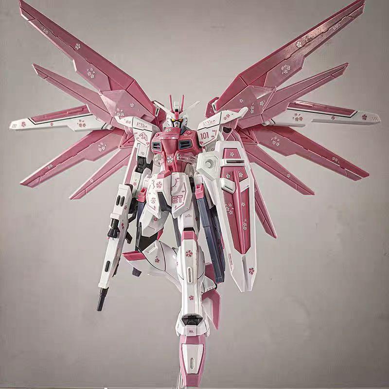 

JMS HG 1/144 ZY-06 Freedom Assault Pink Cherry Blossom Assembly Movable Model Sakura Figure Desktop Ornament Toy Gift