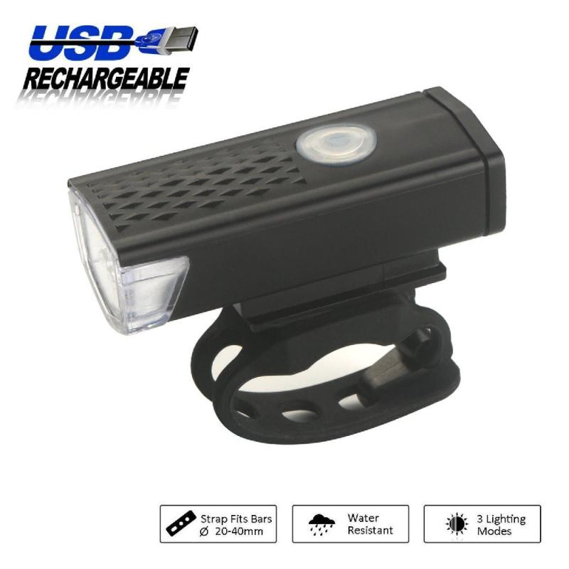 Bike Bicycle Light USB LED Rechargeable Set Mountain Cycle Front Back Headlight Lamp Flashlight