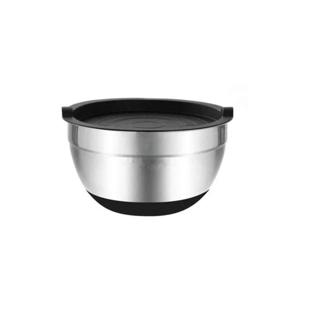 Mixing Bowls with Lids Stainless Steel Salad Bowls for Baking Cooking Airtight Lids Silicone Bottom Thickened Kitchen Tableware
