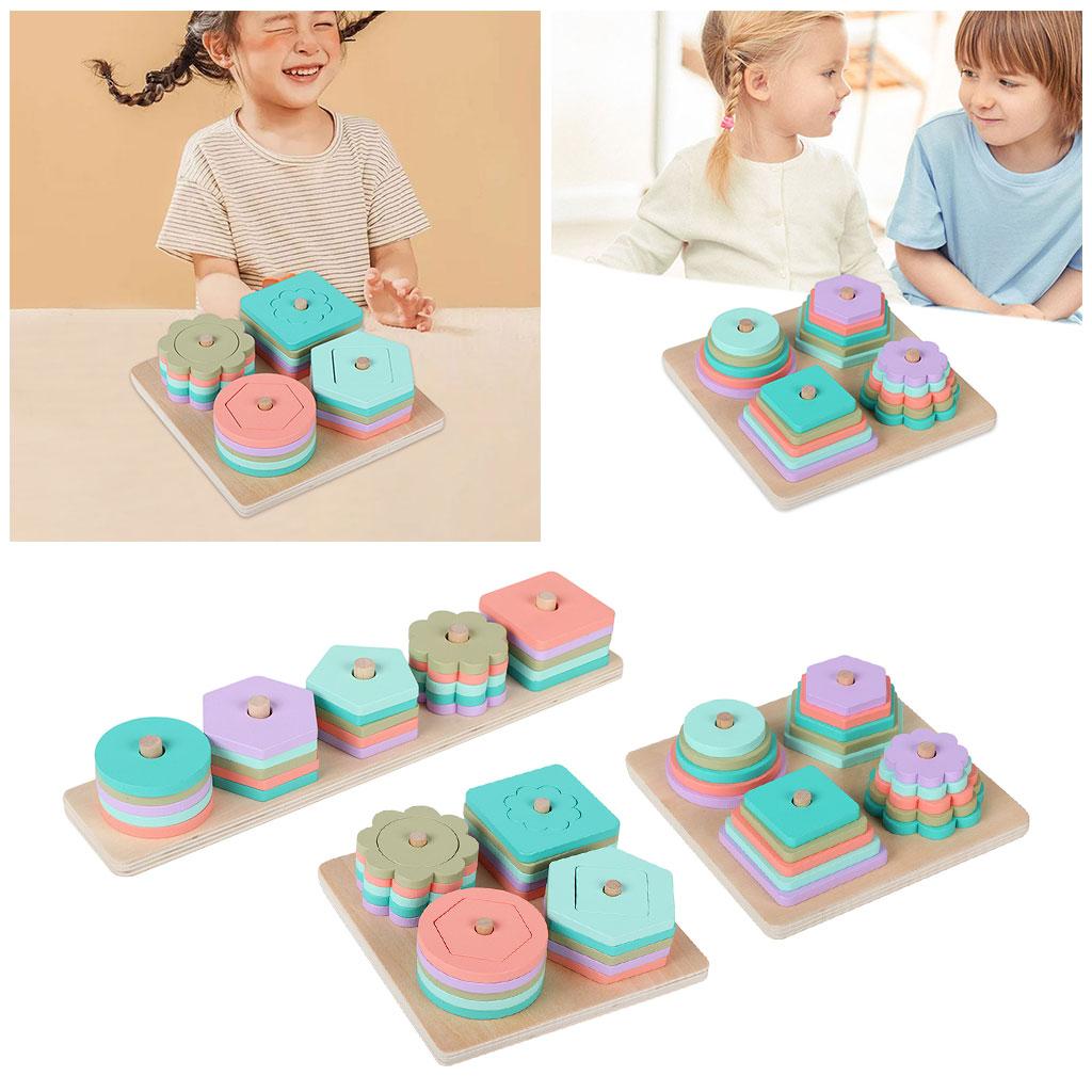 Preschool Toddler Recognition Blocks Matching Puzzle Stacker for Children