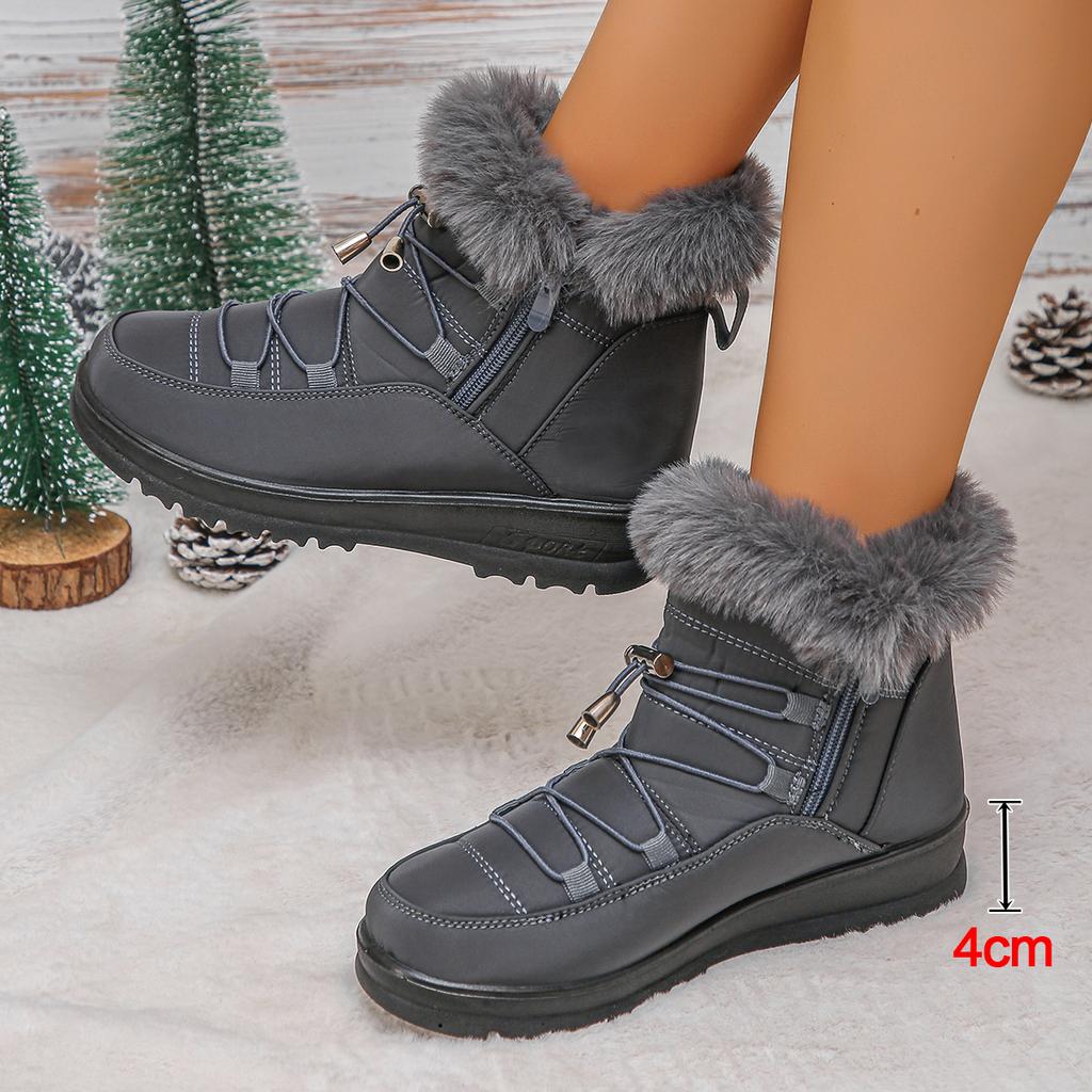 Thick Plush Winter Boots for Woman 2025 Non Slip Down Waterproof Snow Boots Women Plus Size 43 Warm Faux Fur Ankle Botas Mujer