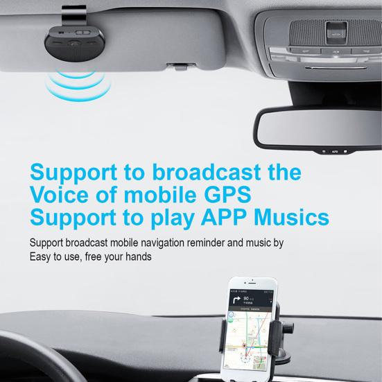 SP11 Głośnomówiący Głośnik Samochodowy Handsfree Wysokiej Rozdzielczości ABS Bezprzewodowy Kompatybilny z Bluetooth 5.0 Głośnik do Samochodu