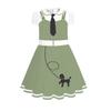 Halloween Kids Princess Dress Poodle Print Dress Costume