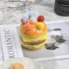 Creative Hamburg Fruit Fork Set Anti-scald Dessert Forks with Storage Jar  Kitchen Supplies