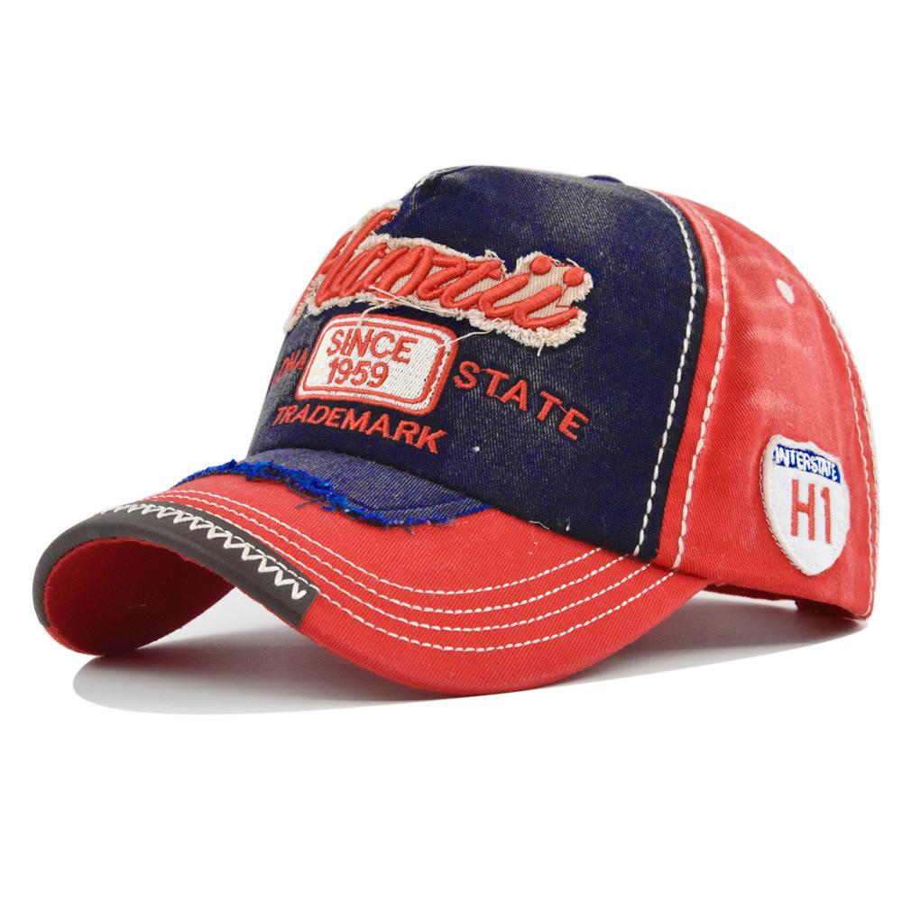 Summer Sports Embroidery Hip-hop Letter Hat Baseball Hats New Unisex Sunshade Color Breathable Fashion Washed Cotton Sun Hat