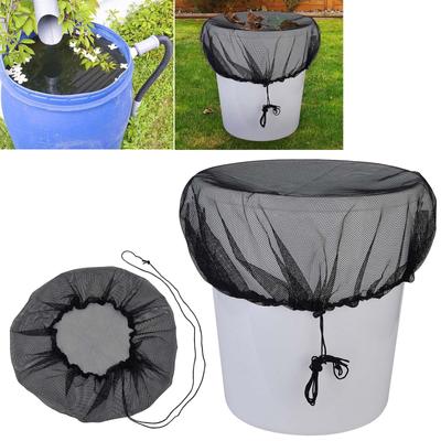Rain Bucket Netting Screen Covers with Drawstring Rain Barrels Netting Screen Covers Keep Mosquitoes and Debris Out