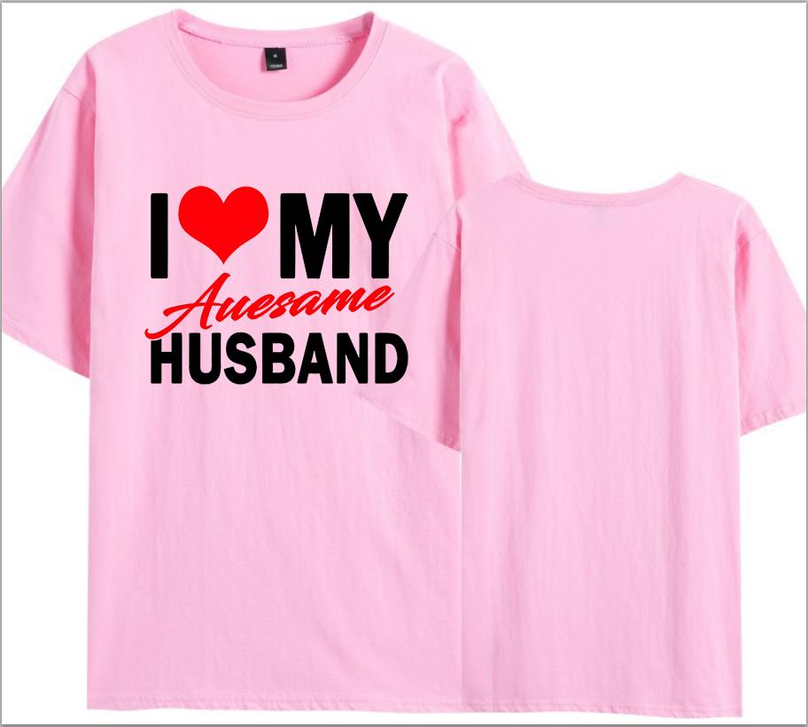 I Love My Awesome Wife Husband T Shirts Honeymoon Couple Outfits Dating Couples Anniversary Gifts Unisex Women Oversized Tops Tee