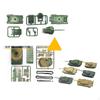 6 Pieces of Miniature Tanks DIY Assembly At a 1:144 Ratio for Boys and Girls