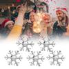 200 Pcs Snowflakes Confetti Non Woven Fabric Christmas   Party Decoration Snowflakes(Silver )